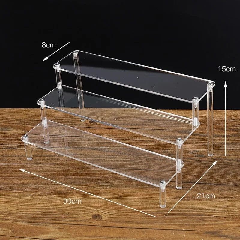 image-Acrylic Display stand for Amiibo Funko POP Figures,Cupcake Cosmetic Nail Polish Clay Figurine Jewelry for Display Stand Riser