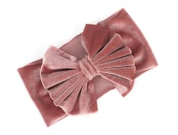 image-Yunsen Bow Headband - Gold Velvet Rose Red
