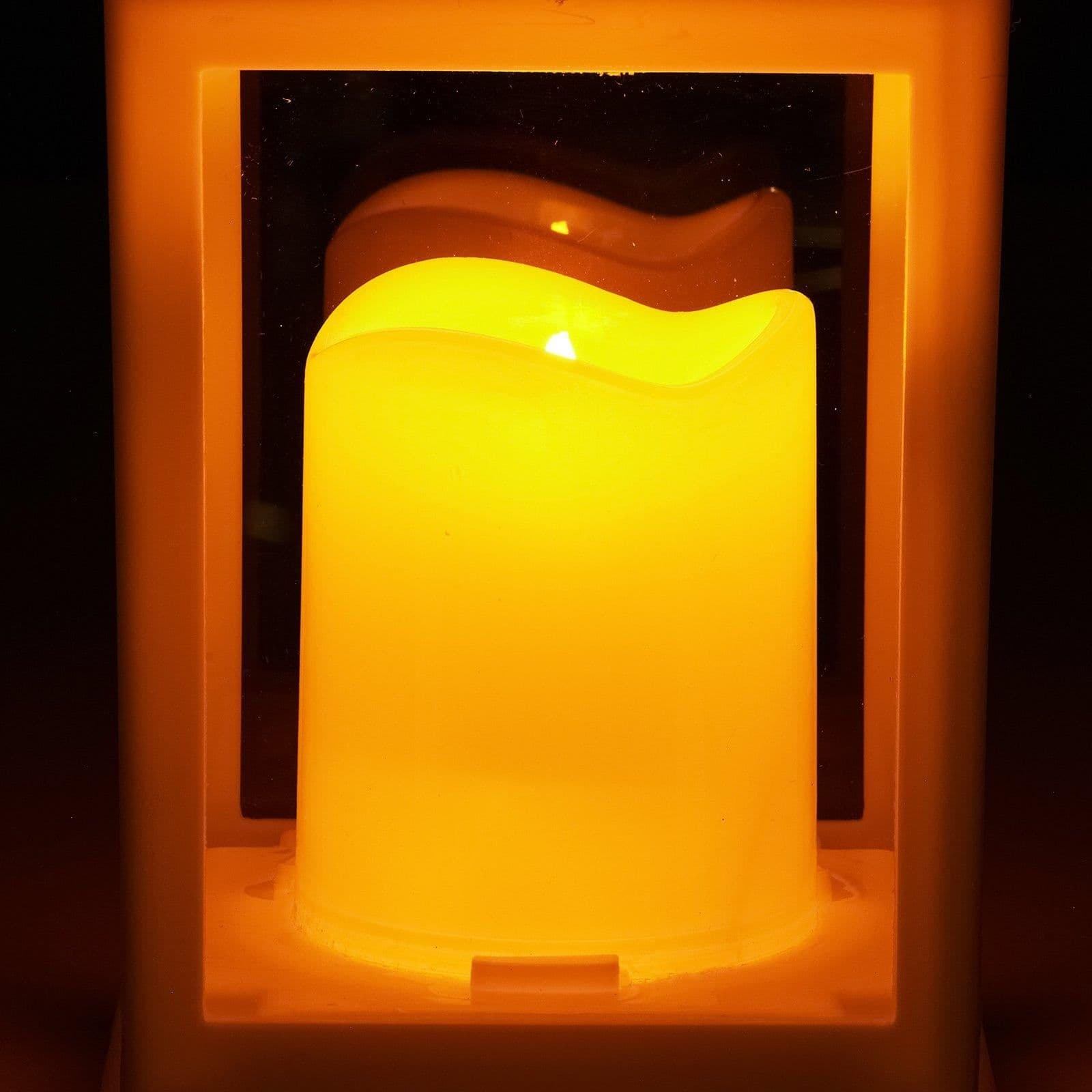 image-VEVOR 12 Pcs Decorative Candle Lantern, LED Electric Flameless Candle, Plastic LED Holder with Glass, Wall Hanging Indoor Porch Lanterns for Wedding Table Party Farmhouse Indoor Decor, White