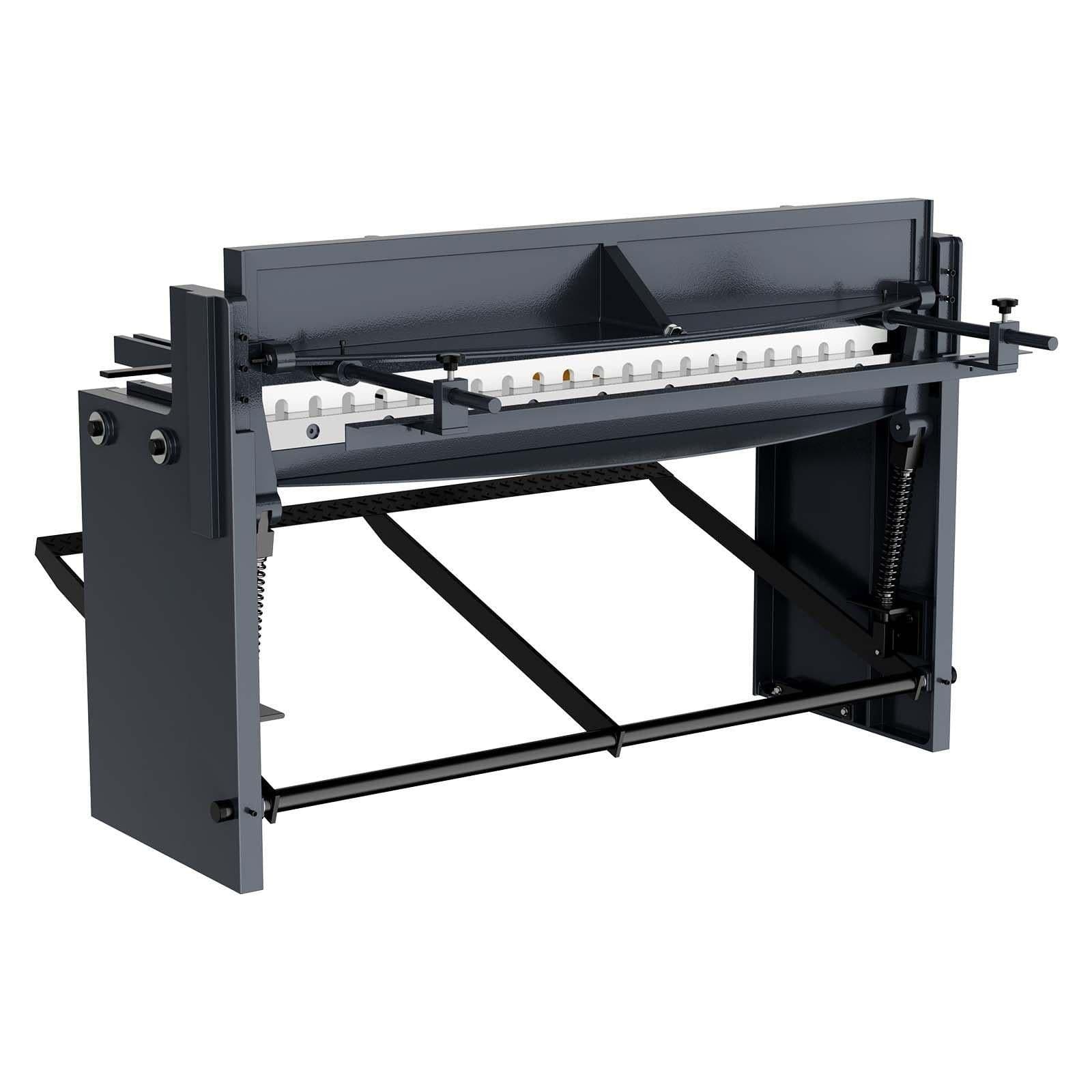 image-VEVOR Foot Stomp Sheet Metal Shear, 52 in Width Manual Floor Shear, with Soild Steel Frame, Adjustable Blade Gap, Material Stops, Foot-Pedal Control for Cutting Steel, Copper, Rebar, and Aluminum