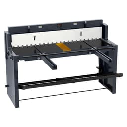 image-VEVOR Foot Stomp Sheet Metal Shear, 52 in Width Manual Floor Shear, with Soild Steel Frame, Adjustable Blade Gap, Material Stops, Foot-Pedal Control for Cutting Steel, Copper, Rebar, and Aluminum