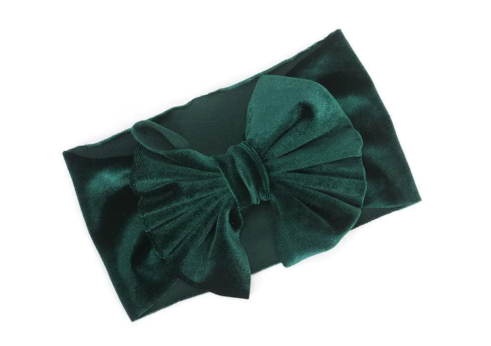 image-Yunsen Bow Headband - Gold Velvet Rose Red