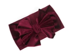 image-Yunsen Bow Headband - Gold Velvet Rose Red