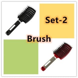 image-Bristle Hair Brush - Detangler Massage Comb