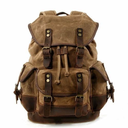 image-High Quality Canvas Stitching Mountaineering Backpack