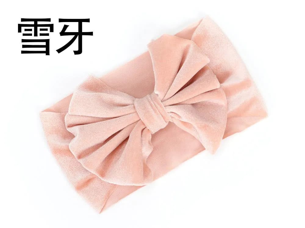 image-Yunsen Bow Headband - Gold Velvet Rose Red