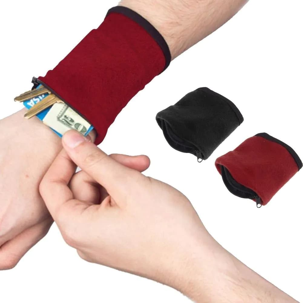 image-Wrist Wallet Pouch Fitness Band Wristbands Travel Cycling Sport Wallet Hiking Accessiories High Quality