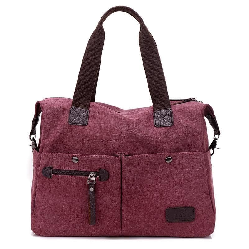 image-High Quality Solid Color Canvas Handbag For Women
