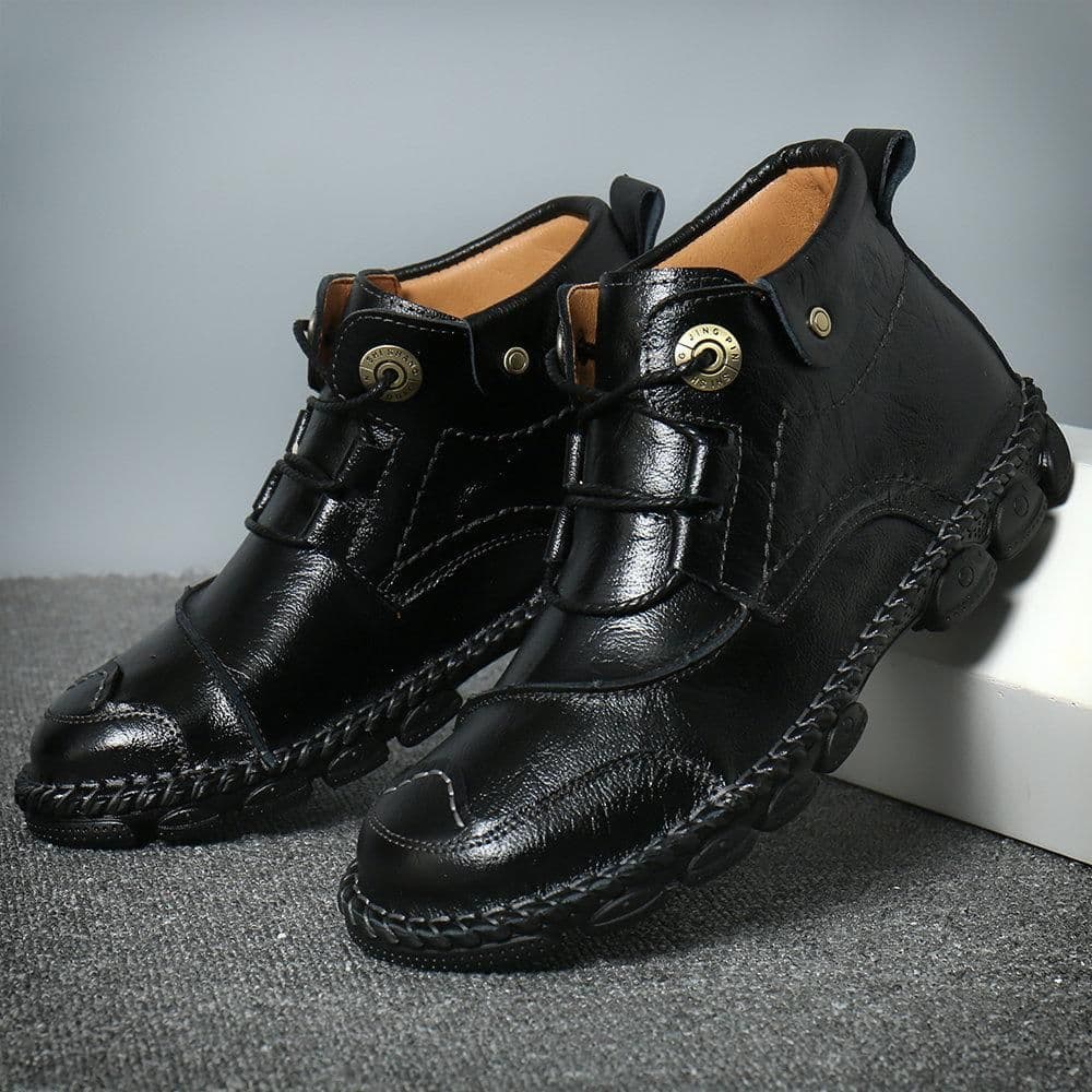 image-2020 New Genuine Leather Mens Boots Cross-Border Large Size Tooling