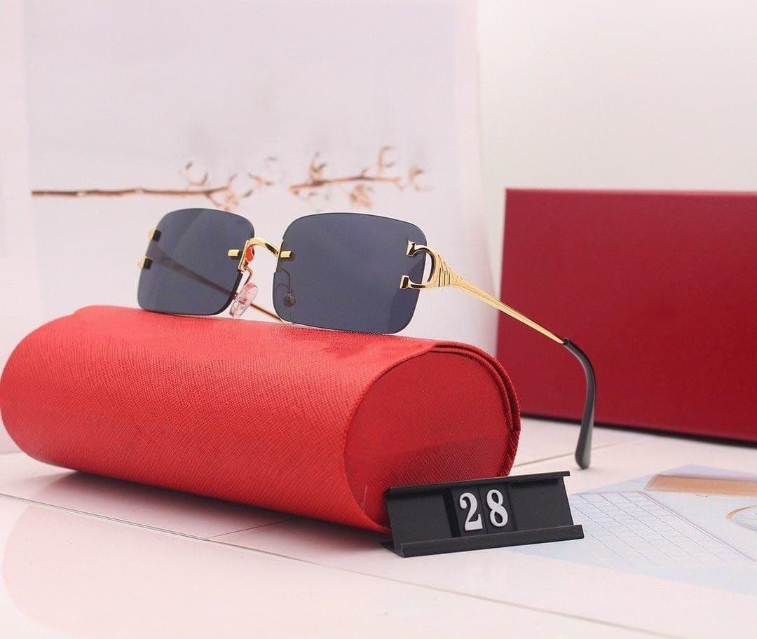 image-Designer Square Sunglasses Men Women 28 Vintage Shades Driving