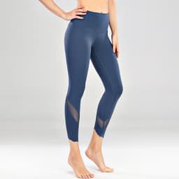 image-yoga pants running fitness gym clothes women leggings mesh wave feet