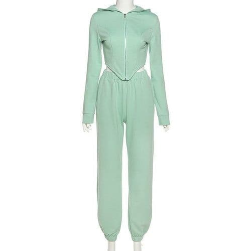 image-Casual Workout Sporty Two Piece Set for Women Autumn Long Sleeve