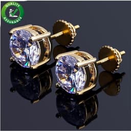 image-Designer Earrings Hip Hop Jewelry Women Mens Stick Stud CZ Round