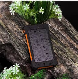image-10000mAh Solar Power Bank Waterproof Solar External Battery Emergency