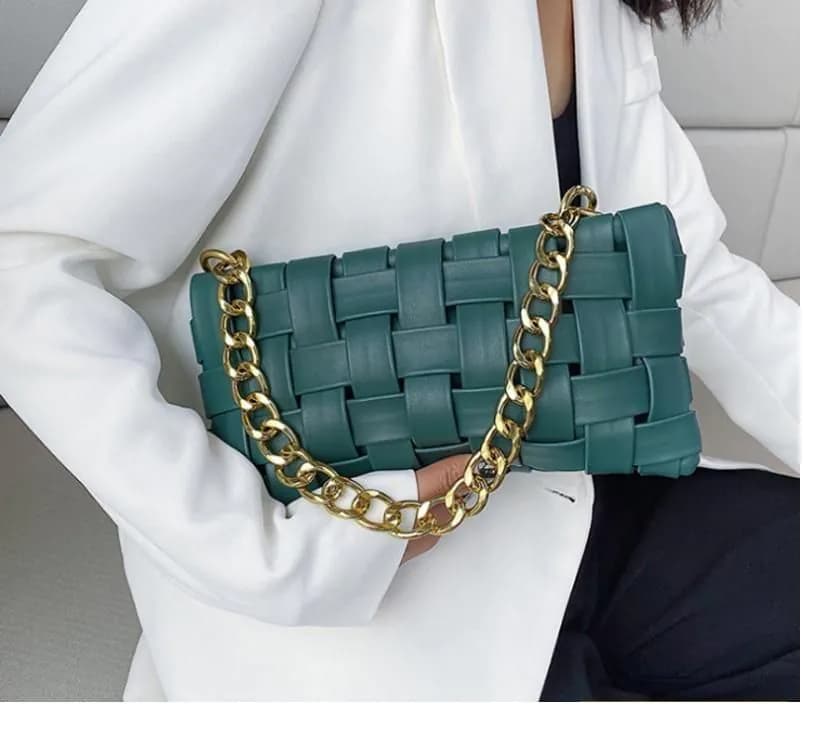 image-Designer Handbags Women fashion weave baguette bags Evening bags