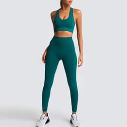 image-European and American Seamless Knitting Slim Hip Lifting Moisture Wicking Sports Fitness Wear Beautiful Back Fitness Bra Yoga Suit