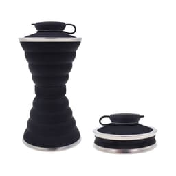 image-Silicone Folding Water Bottle 500ml - Navy Blue