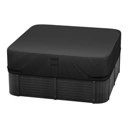 image-VEVOR Outdoor Hot Tub Cover, 88 x 88 x 20 Inch Weatherproof and Waterproof Hot Tub Cover Protector, 600D Heavy Duty Oxford Fabric and 950N Tearing Strength, Square Spa Covers for Hottub, Black