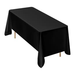 image-VEVOR Black Tablecloths for Rectangle Tables, 6 Pack, 70 x 120 Inches, Reusable and Machine Washable Table Clothes, Wrinkle-Resistant Polyester Fabric Table Covers for Wedding, Party, Banquet
