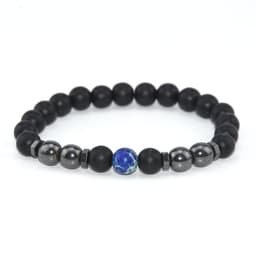 image-Beaded BraceletAccessories 2020 New Classic Fashion Black Magnet