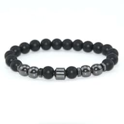 image-Beaded BraceletAccessories 2020 New Classic Fashion Black Magnet
