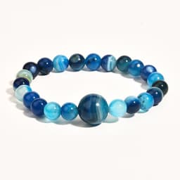 image-Beaded New green tiger women's simple geometry Fashion Bracelet agate
