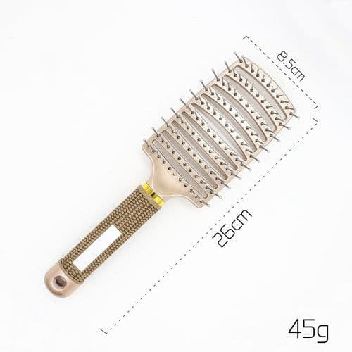 image-Bristle Hair Brush - Detangler Massage Comb