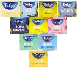 image-Tetley Tea Bags Individual Enveloped Sachets Tagged Classic Flavoured Selections