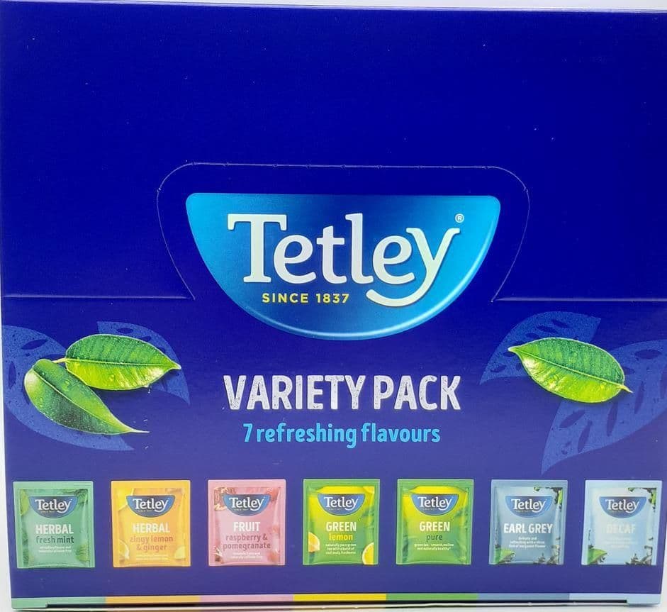 image-Tetley Tea Bags Individual Enveloped Sachets Tagged Classic Flavoured Selections