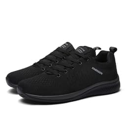 image-Men's Running Shoes - Black Gold Synthetic Leather Size 50