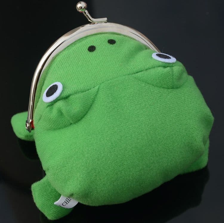 image-Naruto Frog Coin Purse Plush Wallet Green Toad Cartoon Unisex Kids