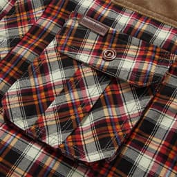image-Cotton Plaid Shirt Men Long Sleeve Green XXXL