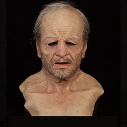 image-Old man mask white hair white beard headgear halloween