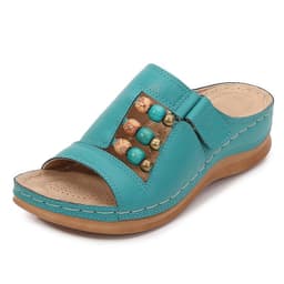 image-Compatriot Women's Wedge Sandals Size 43 - Neptune Green