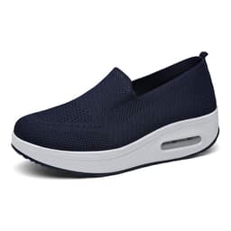 image-Women's Slip-On Casual Shoes - Brown Mesh Breathable