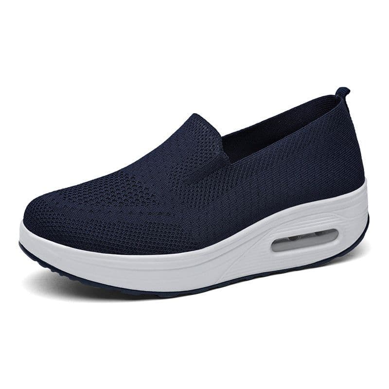 image-Women's Slip-On Casual Shoes - Brown Mesh Breathable