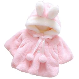 image-Girls Winter Faux Fur Cape - Red Princess Shawl Coat