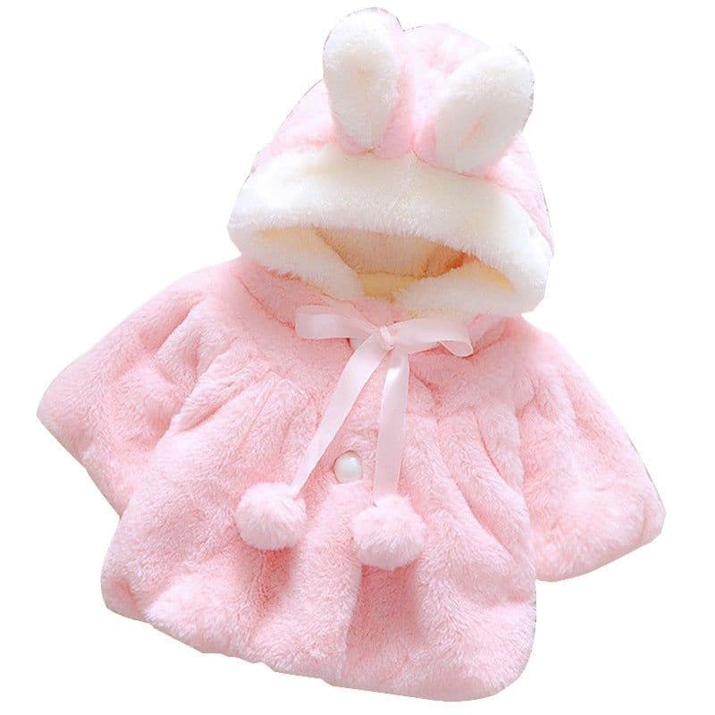 image-Girls Winter Faux Fur Cape - Red Princess Shawl Coat