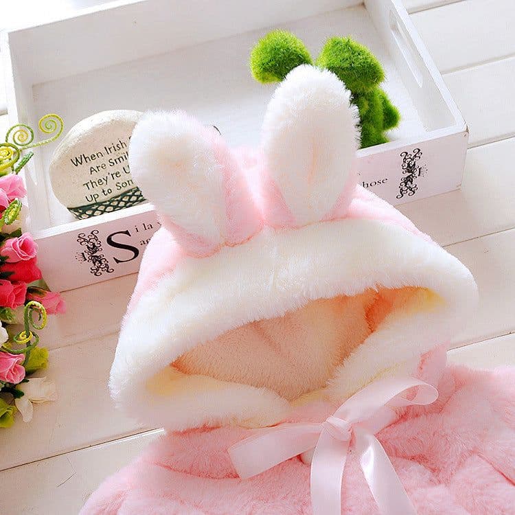 image-Girls Winter Faux Fur Cape - Red Princess Shawl Coat