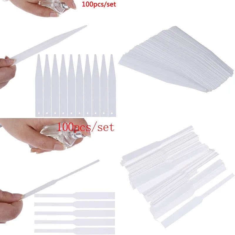 image-100pcs Tester Strips Fragrance Disposable White Women Smell Paper Paper Strips Test Paper Aromatherapy Perfume Essential Oils