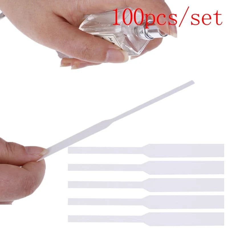 image-100pcs Tester Strips Fragrance Disposable White Women Smell Paper Paper Strips Test Paper Aromatherapy Perfume Essential Oils