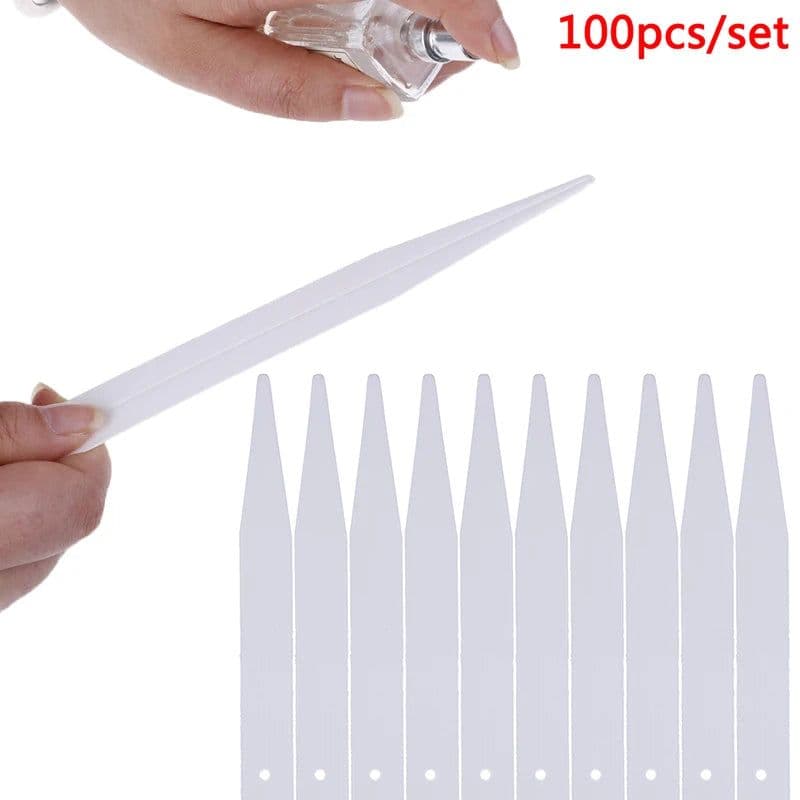 image-100pcs Tester Strips Fragrance Disposable White Women Smell Paper Paper Strips Test Paper Aromatherapy Perfume Essential Oils