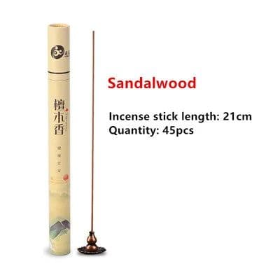 image-45pcs/box Natural Sandalwood Incense Meditation Purification Sleep Essential Home Buddhist Temple Home Decor 21CM
