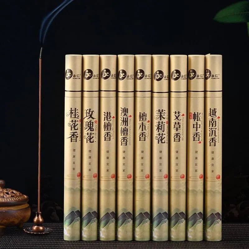 image-45pcs/box Natural Sandalwood Incense Meditation Purification Sleep Essential Home Buddhist Temple Home Decor 21CM