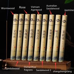image-45pcs/box Natural Sandalwood Incense Meditation Purification Sleep Essential Home Buddhist Temple Home Decor 21CM