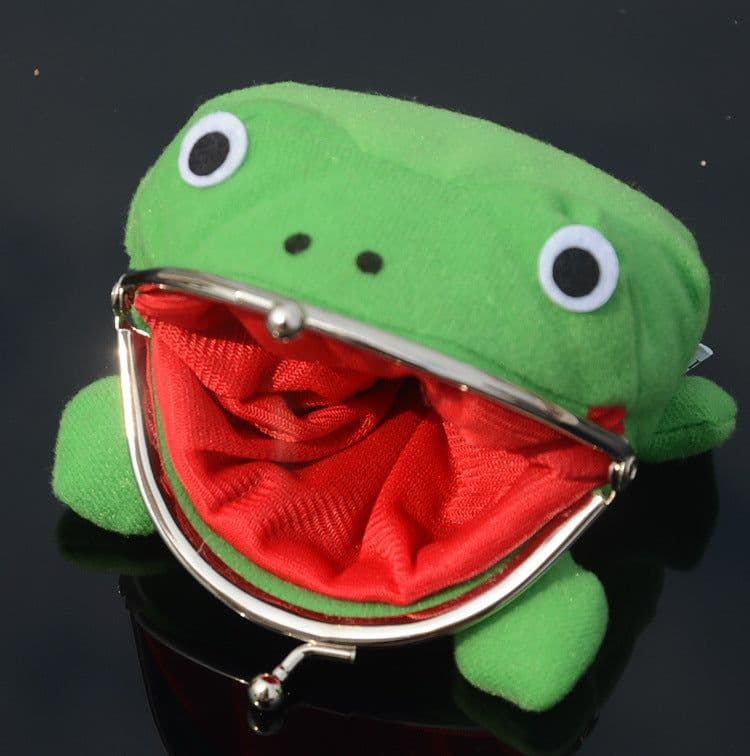 image-Naruto Frog Coin Purse Plush Wallet Green Toad Cartoon Unisex Kids