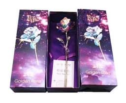 image-24K Luminous Color Gold Rose Flower Set