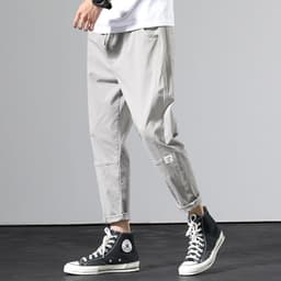 image-Military Green Korean Style Casual Pants - Men's Loose Straight 2020 Spring