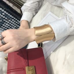 image-Asymmetric European American Fashion Wide Cuff Alloy Open Bracelet