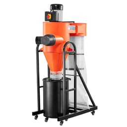 image-VEVOR Dust Collector, 763 CFM 1 Micron Cyclone Dust Collector, 1.5HP Dusts Collection System with 12.5-Gallon Dust Collector Bag & Base Stand, Smart Cyclone Separation, Dusts Separator for Woodworking